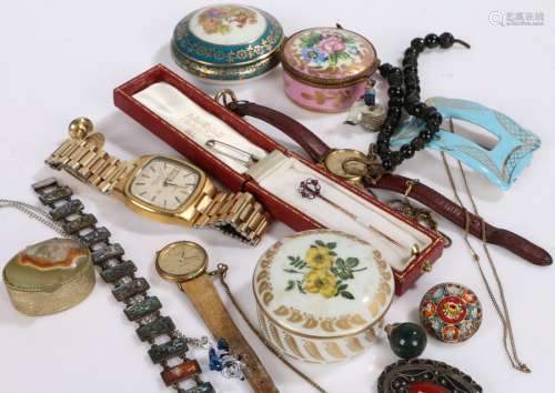 Collection of costume jewellery to include watches 4 small c...