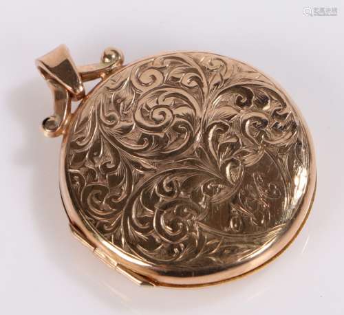 9 Carat gold pendant with a floral pattern, gross weight 4.3...