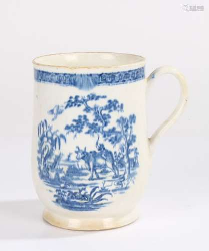 18th Century Bow porcelain mug, circa 1765, with Boy on Buff...