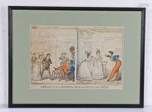 After George Cruikshank, satirical print, Arrogance, (or Non...