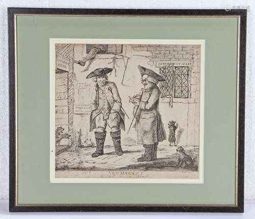 After Henry William Bunbury, satirical print, Newmarket A sh...