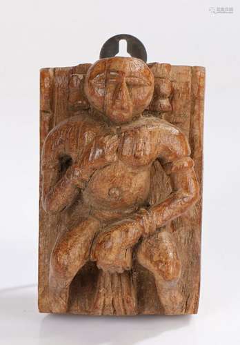 Indian carved erotic figure, of a reclined female figure, 11...