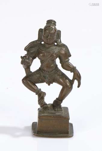 18th/19th Century Indian bronze deity figure, Shiva standing...