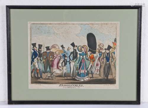 After William McCleary, Satirical print, Fashionables of 182...