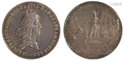 Charles II medal, Proposed Commercial Treaty with Spain silv...