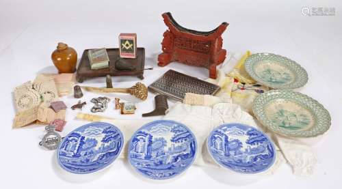 A collection of objects, to include a Victorian birthday car...