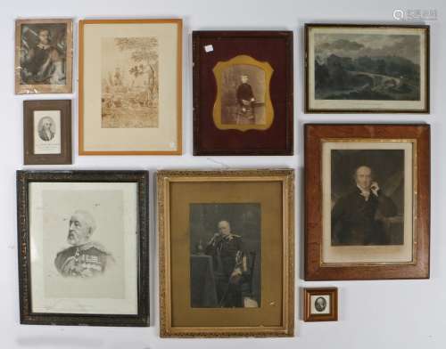 Collection of prints, to include a portrait of John Hunter, ...