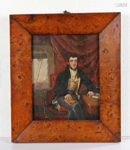 William Havell (1782-1857) Portrait with a gentleman in Indi...