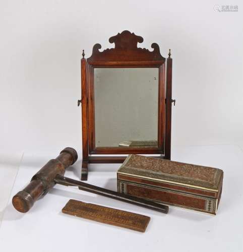 A collection of objects, to include a 19th century Indian bo...