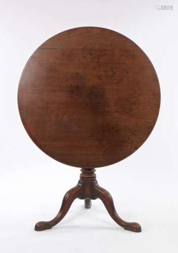 George III mahogany occasional table, the circular tilt top ...