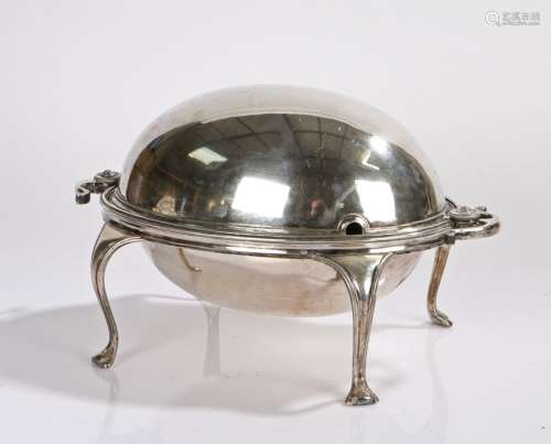 Silver plated bacon dish, with a swing over top above the hi...
