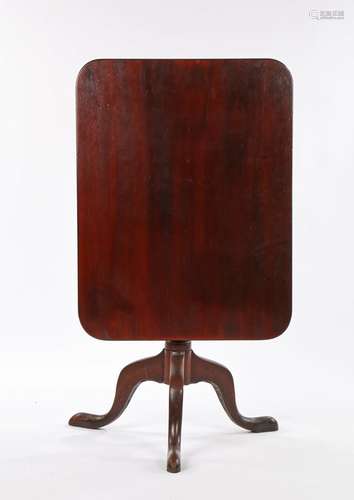 George III mahogany occasional table, the rectangular tilt t...