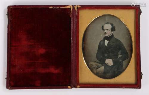 19th Century quarter plate daguerreotype, circa 1850's of a ...