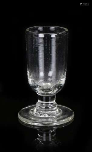 George III firing glass, circa 1800, the tall cylindrical gl...