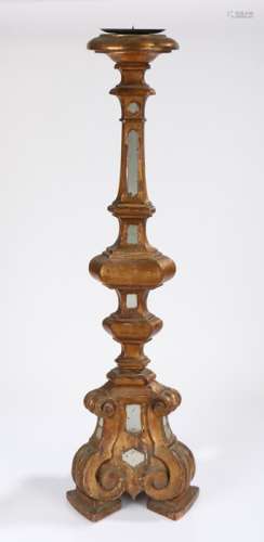 Italian 19th Century gilt wood and mirrored picket stick, th...