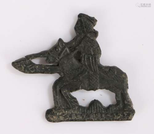 15th Century Medieval pilgrims badge, with a Jousting Knight...