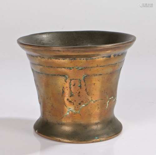 17th Century London bronze Mortar, with King Charles II port...