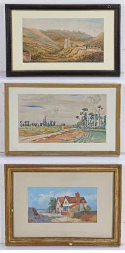 Three paintings, to include a 19th century British school of...