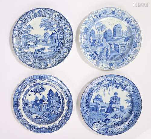 19th Century blue and white architectural pottery, to includ...