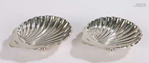 Pair of Edward VII silver butter dishes, Sheffield 1908/09, ...