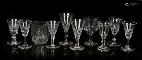 Collection of 19th Century drinking glasses, to include balu...