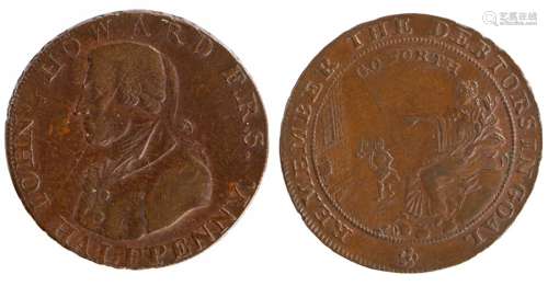 British Token, copper Halfpenny, late 18th Century, obverse ...