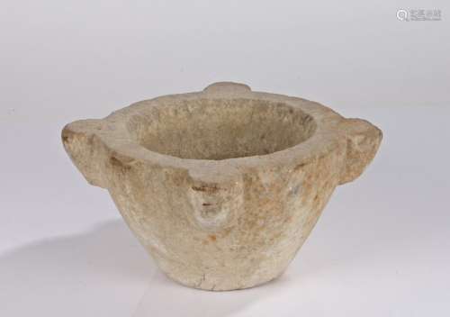 19th Century marble pestle, of typical form with four rounde...