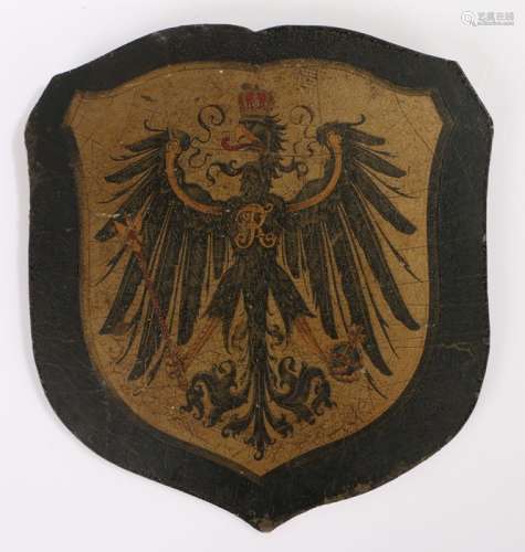 Imperial German carriage crest, with an eagle with spread wi...