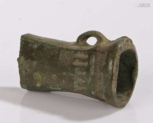 British Bronze age axe head, 1000 B.C. with a loop to base a...