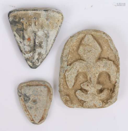 Collection of three Medieval Lead Trade Weights, Circa 13th-...