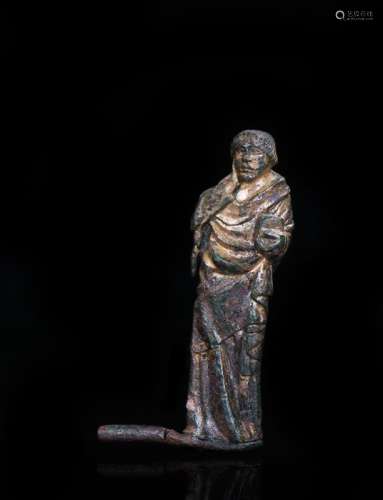 Rare 12th Century medieval figure of St John, copper alloy, ...
