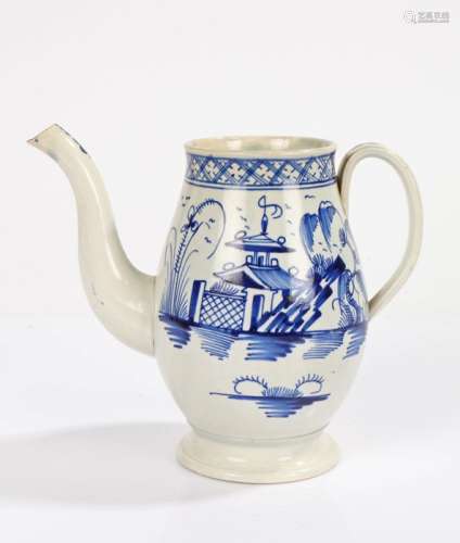 Late 18th Century creamware coffee pot, with a long spout to...