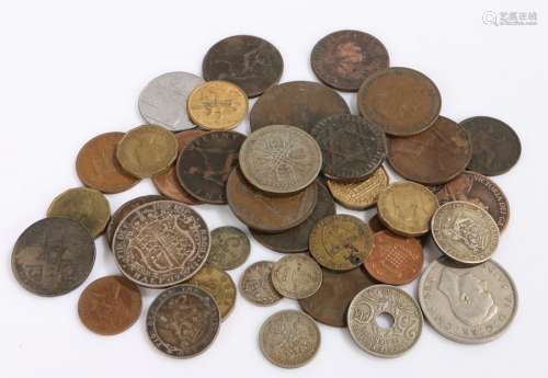 Collection of coins, to include a Victoria Florin, George V ...