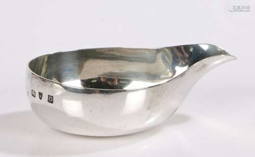 George II silver pap boat, London 1759, makers mark rubbed, ...
