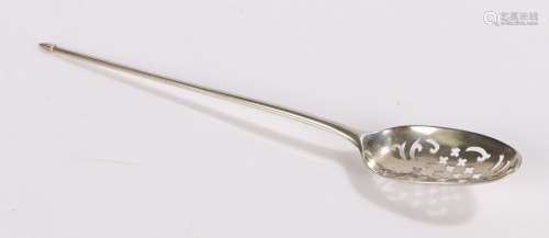 George II silver moat spoon, makers mark only for Ebenezer C...