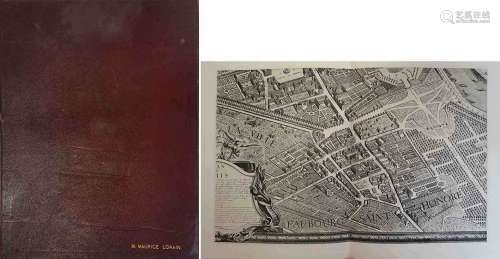 HERMES, Paris-TURGOT.巴黎的地图。在文件夹和盒子下的前8张纸中。...