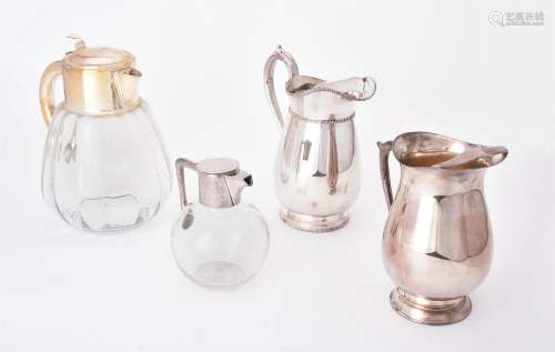 An electro-plated mounted glass jug