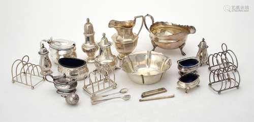 A collection of silver items