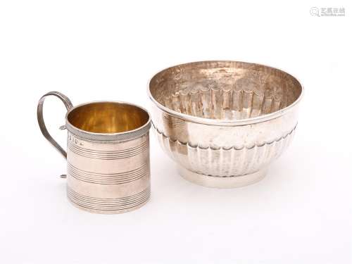 A George III silver half fluted sugar bowl by Richard Crossl...