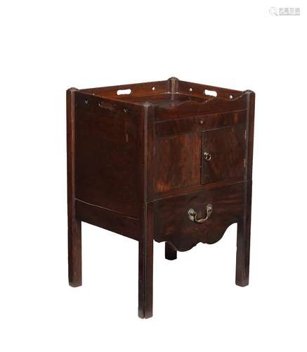 A George III mahogany bedside commode