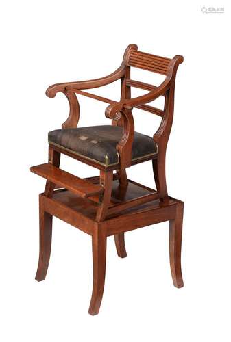 A Regency mahogany child's chair