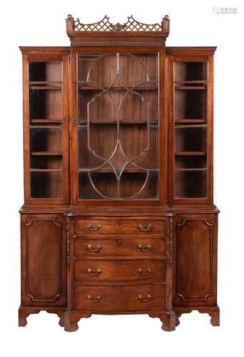 A mahogany side cabinet