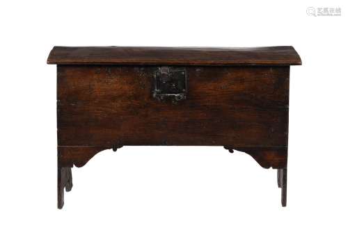 An oak plank chest or coffer