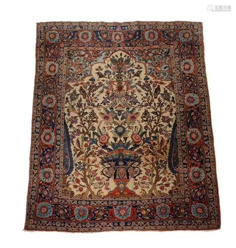 A Kashan tree of life rug