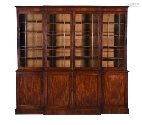 A Regency mahogany library bookcase