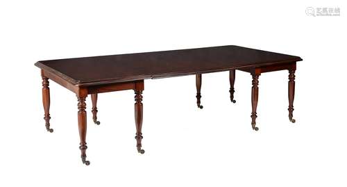 An early Victorian mahogany extending dining table