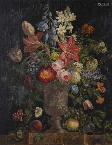French School (early 19th century), Still life of flowers in...
