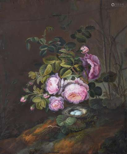 Julius Elias Kasten (German 1774-1855), Still life of roses,...