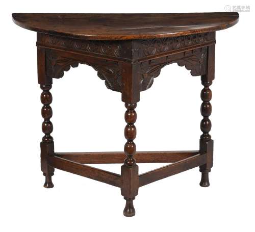 An oak side or credence table