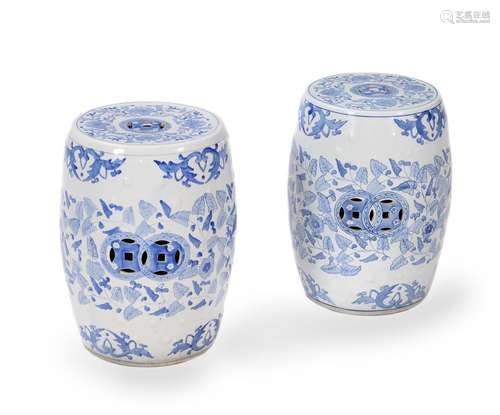 A pair of Chinese ceramic garden seats